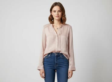 rozowa bluzka na impreze: H&M, Women's blouse, size S — 1