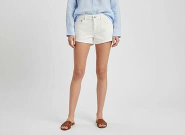 spodenki rozkloszowane skorzane: H&M, Szorty damskie, rozmiar M — 7