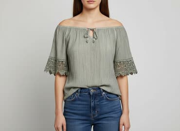 zielone eleganckie bluzki: Bluzka damska, rozmiar One size — 9