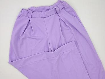 legginsy stringi: Damskie szerokie spodnie culotte – lawendowe - Krój: culotte, szeroka — 1