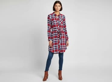 sukienki w czerwoną kratę: Wibs, Sukienka damska, rozmiar M — 6