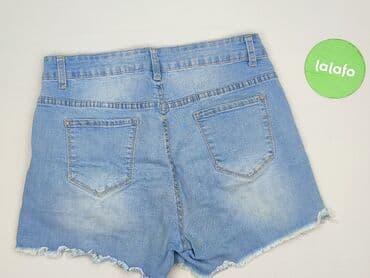 szerokie krótkie spodenki jeansowe: Shorts for women, size L — 4