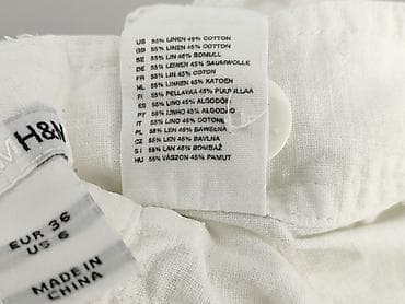 lniany: H&M, Spodnie materiałowe damskie, rozmiar S — 5