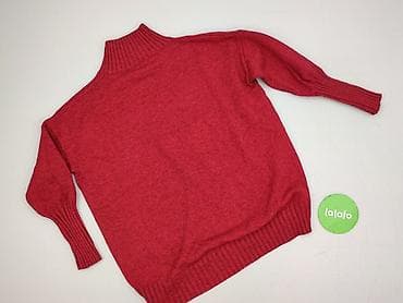 bordowy sweter: Golf damski, rozmiar S — 3