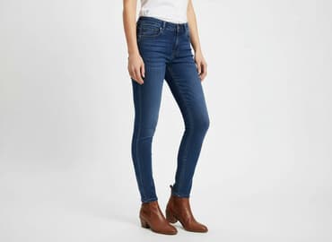 jeansy damskie granatowe: W, Jeansy damskie, rozmiar S — 8