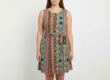 sukienka w geometryczne kształty: Mela London, Sukienka damska, rozmiar XL — 6