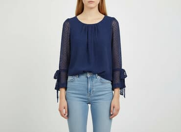 granatowe bluzki: Bluzka damska, rozmiar S — 6