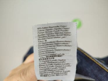 legginsy woskowane wysoki stan: Jeansy damskie, S — 5