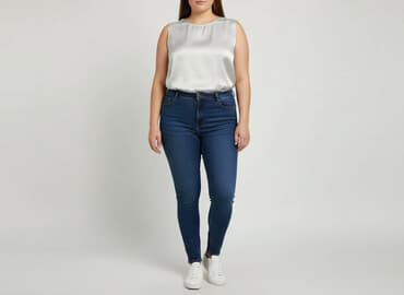 atłasowa bluzki: Bluzka damska, rozmiar 4XL — 6