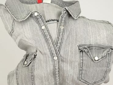 szara bluzka h m: H&M L.O.G.G., Koszula damska, rozmiar S — 6