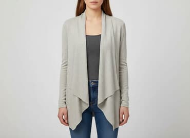 długi sweter sukienki: Kardigan damski, rozmiar L — 8