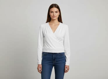 bluzki z długim rękawem damskie: Bluzka damska, rozmiar S — 1