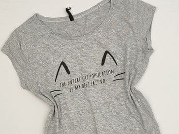ubrania z kotami: Sinsay, T-shirt damski, rozmiar S — 2