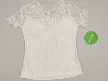 białe bluzki z haftem angielskim: Bluzka damska, rozmiar S — 2