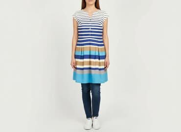 prazkowana sukienki: Sukienka damska, rozmiar S — 1