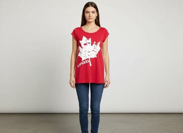 t shirty z flagą usa: Women`s T-shirt, size M — 1