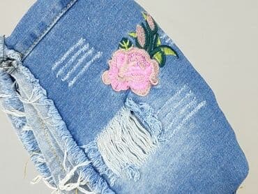 krótkie spodenki z dzinsów: SZACHOWNICA, Szorty damskie, rozmiar L — 6