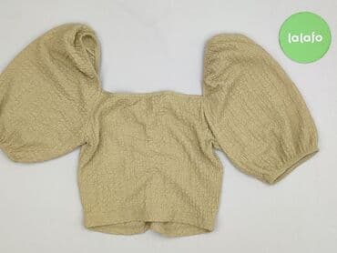 bluzki złotą nitką: Stradivarius, Top damski, rozmiar S — 3