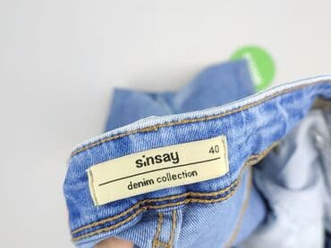 jeansy ecru: Sinsay, Jeansy damskie, rozmiar L — 4