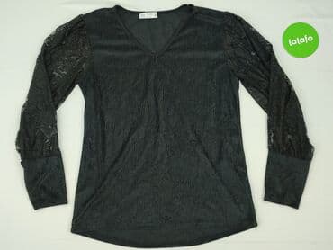 bluzki basic czarne: Rue Paris, Bluzka damska, rozmiar L — 2