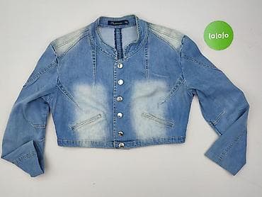 jeansy patchworkowe: Kurtka jeansowa damska, rozmiar 2XL — 2