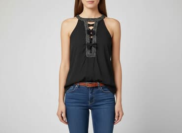 bluzka z przekładanym dekoltem: Women`s top, size S — 1