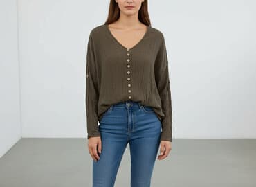 apricot bluzki: Bluzka damska, rozmiar S — 5