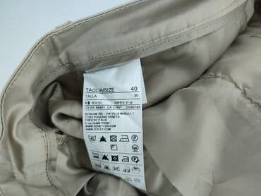 beżowe buty na koturnie ccc: Sisley, Spodnie materiałowe damskie, M — 6