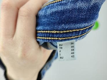 jeans wysoki stan: DENIM JEANS, Jeansy damskie, rozmiar S — 4