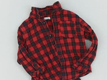 skarpety z psem: Shirt 5-6 years, condition - Very good, pattern - Cell, color - Red — 1