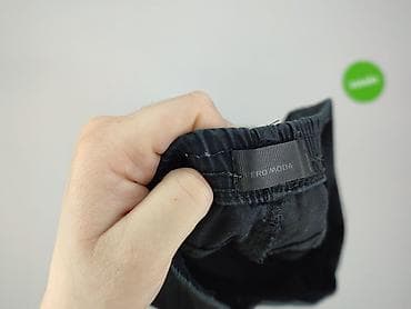 slip on na platformie: Spodnie materiałowe damskie, rozmiar S — 4