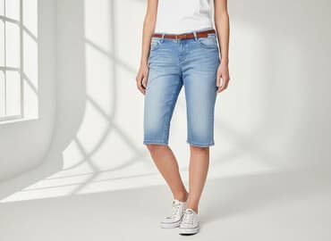 bermudy jeansowe damskie zara: Szorty damskie, rozmiar L — 6