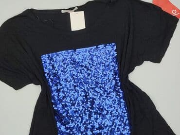 czarne bluzki ze srebrną nitką: Camaïeu, Bluzka damska, rozmiar M — 1