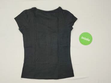 czarne t shirty damskie w serek: Extenso, T-shirt damski, rozmiar S — 4