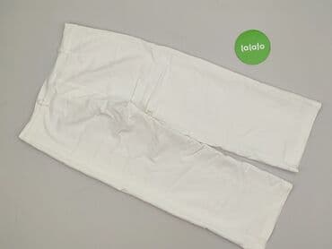 biale szerokie jeansy: Fashion Avenue, Spodnie materiałowe damskie, rozmiar L — 3