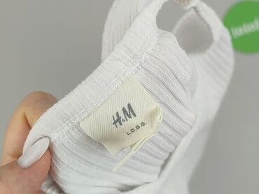 bluzki prążkowane białe: H&M L.O.G.G., Top damski, rozmiar S — 5