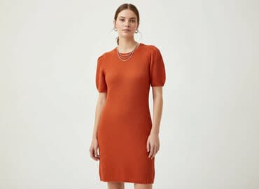 sukienki pomarańczowa na wesele: Sukienka damska, rozmiar S — 5