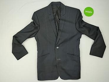 la mania garnitury: Marynarka męska The King – Moda Męska - Kolor: grafitowy/ciemnoszary — 2