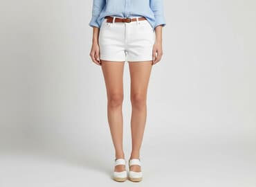 spodenki damskie jeansowe do kolan: Szorty damskie, rozmiar M — 5