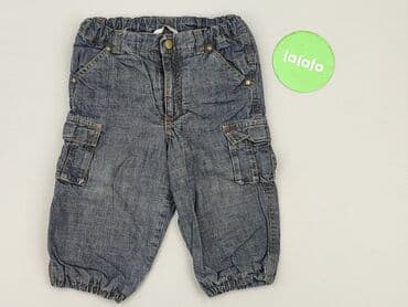 spodnie z lampasami h m: Denim pants, H&M, 9-12 months, condition - Very good — 2