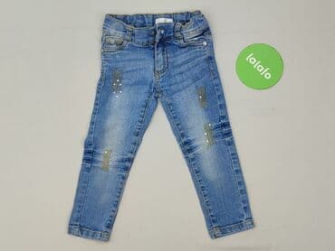 czerwone spodnie z lampasami: Spodnie jeansowe, 1.5-2 lat, 98, stan - Bardzo dobry — 2