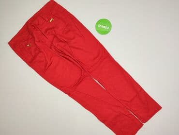 czerwone chinosy damskie: Spodnie materiałowe damskie, rozmiar L — 2