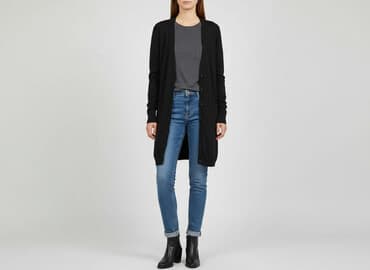 długi sweter sukienki: Kardigan damski, rozmiar S — 5