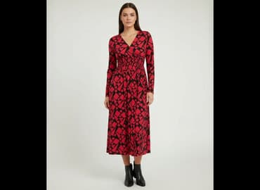 czerwone długie sukienki: Sukienka damska, rozmiar S — 5