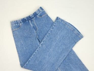 spodnie z lampasami h m: Spodnie jeansowe, H&M, 8 lat, 128/134, stan - Idealny — 1