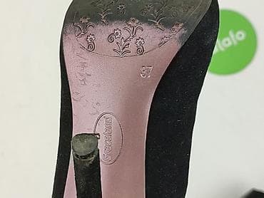 mule obuwie: Czarne czółenka na wysokim obcasie Graceland – damskie - Rozmiar: 37 — 6