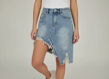 jeansowe spódnice asymetryczne: Spódnica damska, rozmiar S — 1
