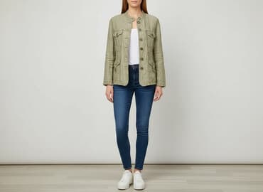 libland kurtki damskie skórzane: Kurtka jeansowa damska, rozmiar L — 6