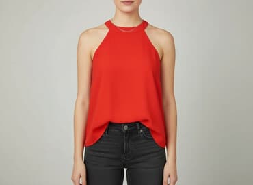 piękne czerwone sukienki na wesele: Bluzka damska, rozmiar S — 7