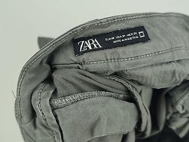 pull and bear spodnie eleganckie: Męskie spodnie Zara w kolorze szarym. Klasyczny, uniwersalny fason z — 6
